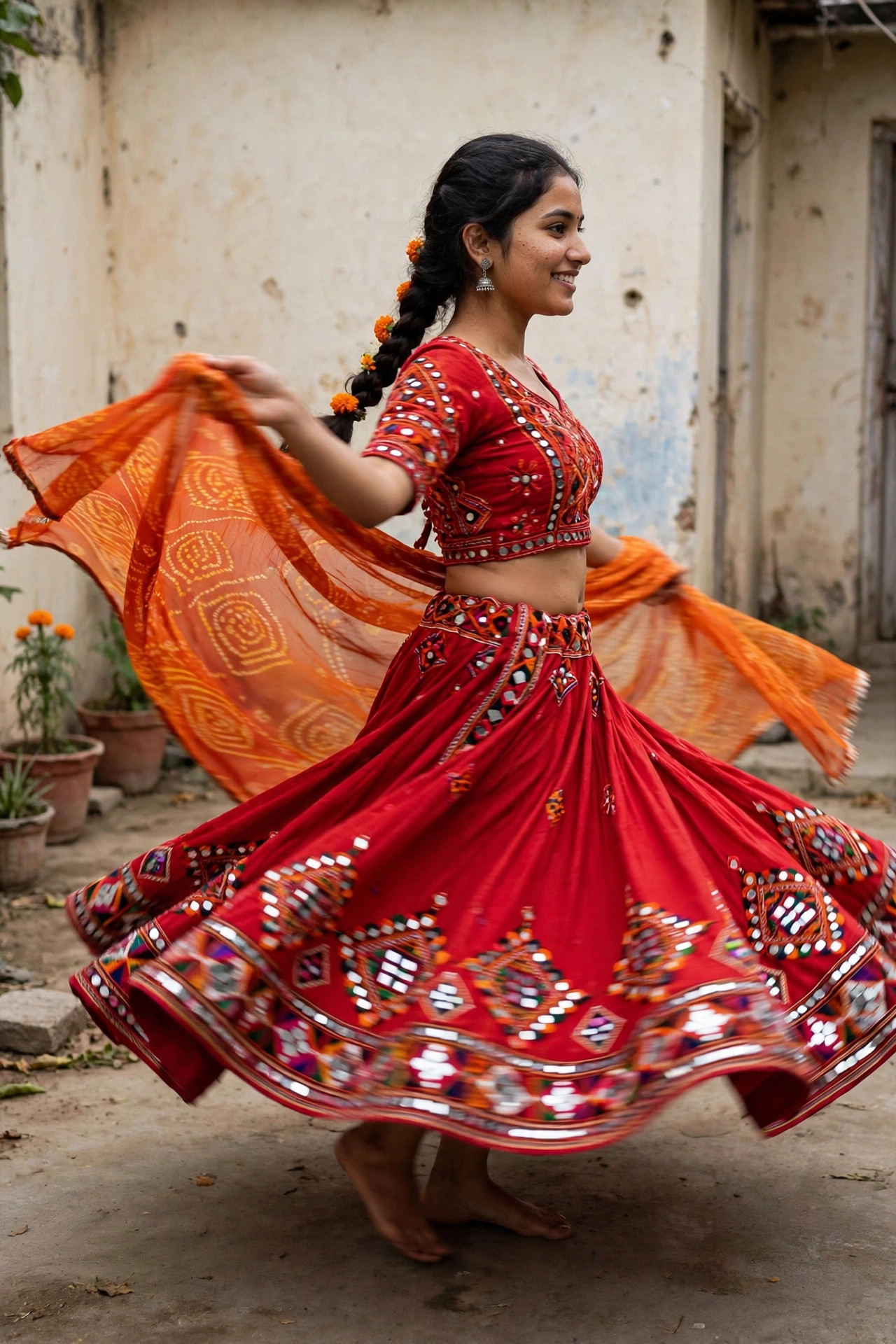 Navratri Dhamaka Combo — festive mirror-work outfit from the Navratri Edit